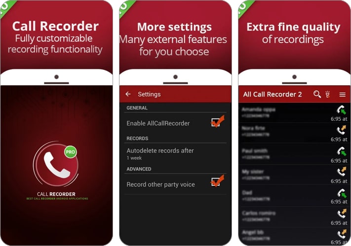 All Call Recorder app for Android