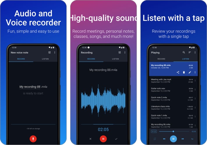 Easy Voice Recorder app for Android